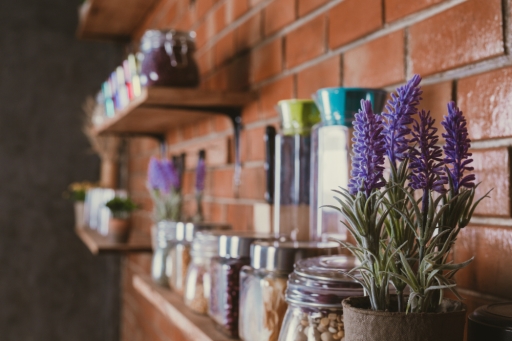 Flower fragrances on shelf for lifestyle